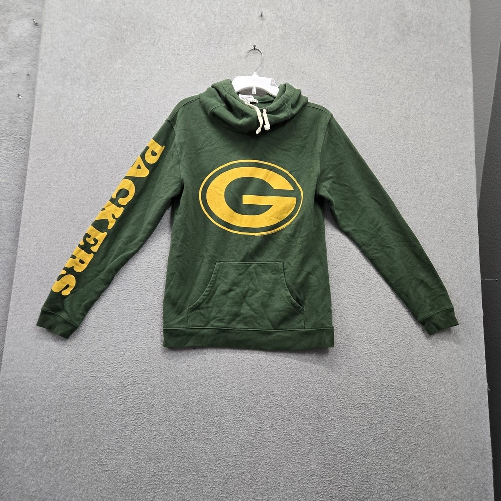 Green Bay Packers Women Hoodie M Green Team Logo Graphic Cowl Neck Junk Food